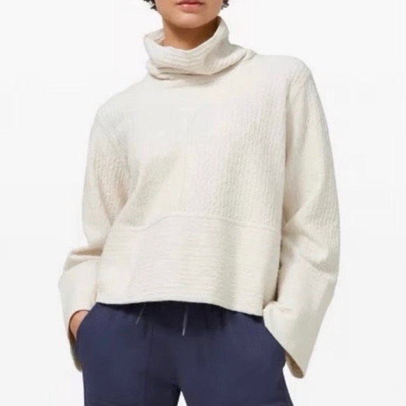 lululemon athletica Sweaters - Lululemon Women's Retreat Yourself Ivory Cowl Neck Pullover